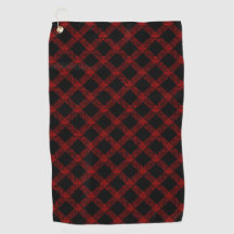 Rustikaler roter und schwarzer Tartan mit geprägte