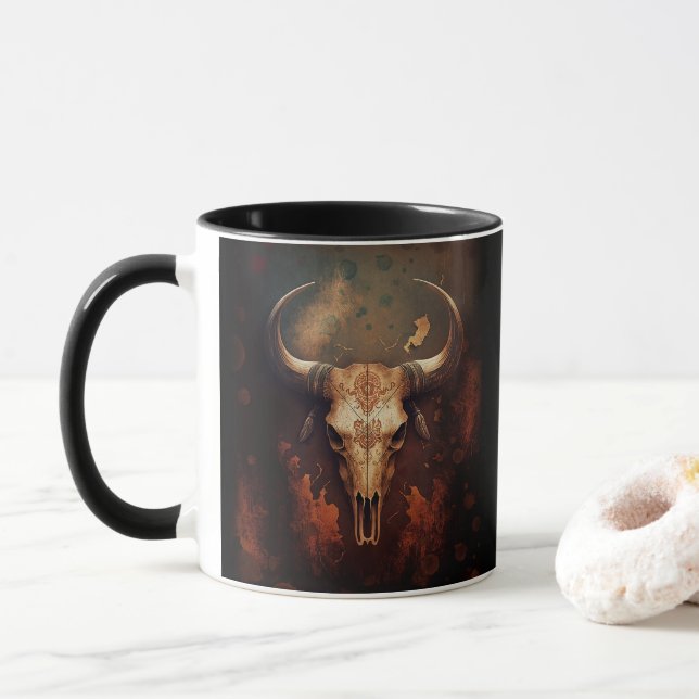 Rustikaler Rustikaler Rübenskulpf Tasse (Mit Donut)