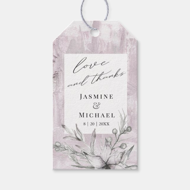 rustikaler Schablone Geschenkanhänger (Vorderseite)