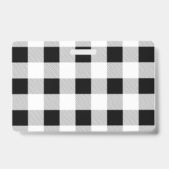 rustikaler schicker Bauernhof Schwarz-weiß Büffel  Ausweis (Vorderseite)