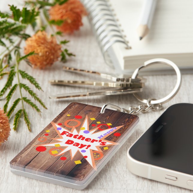 Rustikaler Schlüsselanhänger des Vaters (Vorderseite rechts)