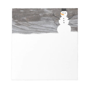 Rustikaler Snowman Notizblock