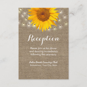 Rustikaler Sonnenblume-u. Begleitkarte