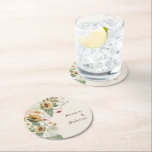 Rustikaler Sonnenblumenbeige Hochzeitspapier-Unter Runder Pappuntersetzer<br><div class="desc">Dieses rustikale, beige Untersetzer mit Sonnenblumen, Wildblumen und Vintag inspirierten Blumenelementen auf beigem, neutralem Hintergrund zeichnet sich durch sein Design aus. Dieses Design bietet eine einfache aber fesselnde Ästhetik, perfekt für Ihre Herbst- oder Sommerfeier. Entdecken Sie unsere Sammlung heute und bereichern Sie Ihre Hochzeit mit dem zeitlosen Reiz von rustikalen...</div>