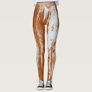 Rustikaler Stahl: Grunge-Wandtextur Leggings