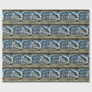 Rustikaler Stall Geschenkpapier