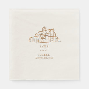 Rustikaler Stall Goldenrod Wedding Serviette