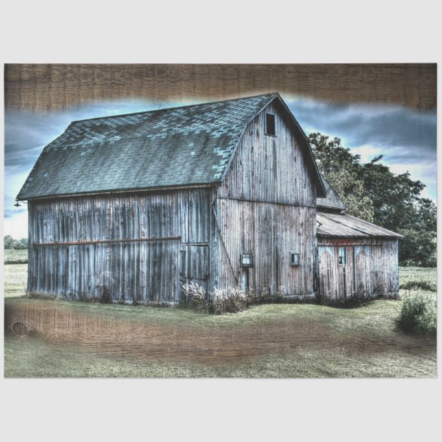 Rustikaler Stall Seidenpapier (Vorderseite)