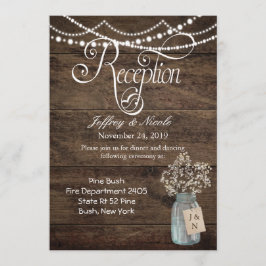 Rustikaler Stall Wedding Wood Mason Jar Babys Atem Einladung