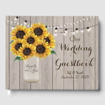 Rustikaler Stall Wedding Wood Mason Jar Sonnenblum