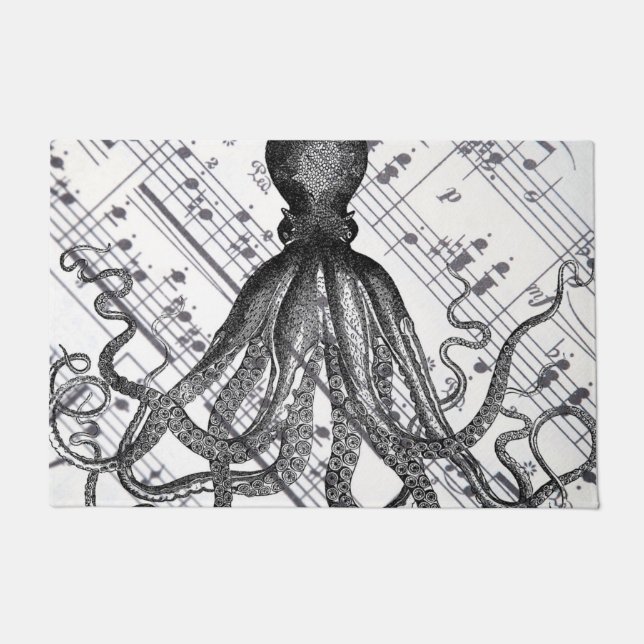 rustikaler Steampunk nautischer, moderner Vintager Fußmatte (Vorderseite)