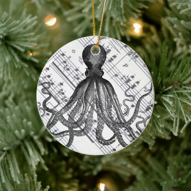 rustikaler Steampunk nautischer, moderner Vintager Keramik Ornament (Baum)