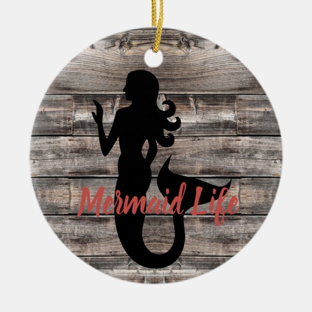 rustikaler Stil MERMAID | Keramik Ornament (Vorne)