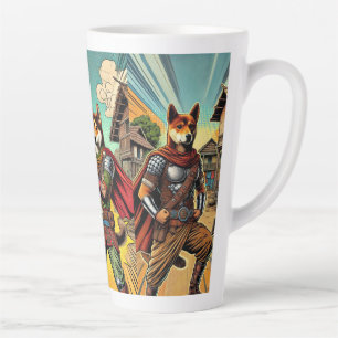 Rustikaler Superdog Latte Tasse: Der Indie-Held Milchtasse