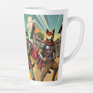 Rustikaler Superdog Latte Tasse: Der Indie-Held Milchtasse