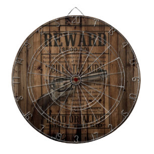 rustikaler Texas Star Cowboy Western Land Dualgun Dartscheibe