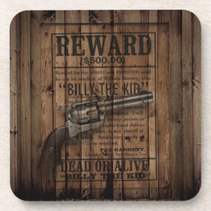rustikaler Texas Star Cowboy Western Land Dualgun Getränkeuntersetzer