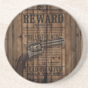 rustikaler Texas Star Cowboy Western Land Dualgun Sandstein Untersetzer