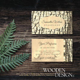 Rustikaler Treppenbarsch Leichtholzkörner Oval Gol Visitenkarte