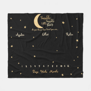 Rustikaler Twinkle Twinkle liebte Triplettistein Fleecedecke
