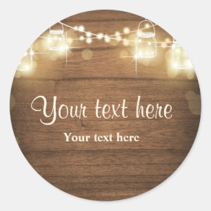 Rustikaler Umschlag Aufkleber Elegant