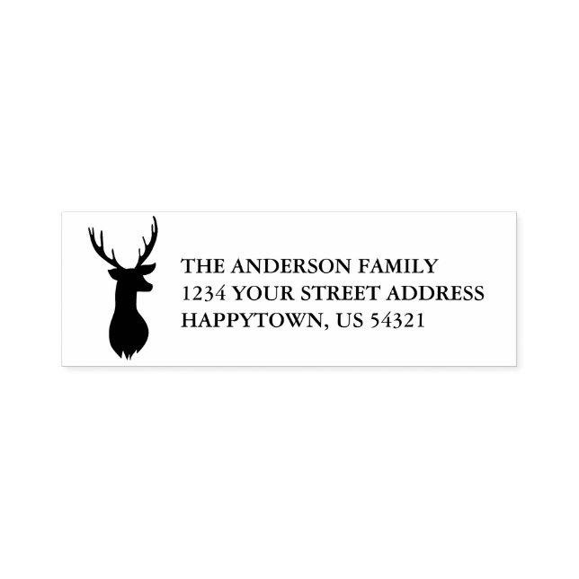 Rustikaler Urwald Familienname Rücksendeadresse Permastempel (Design)