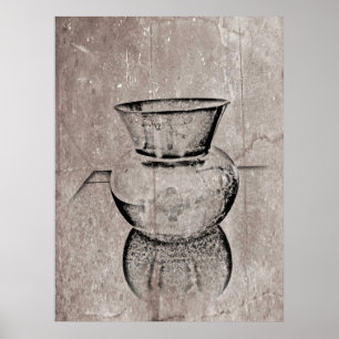 Rustikaler Vase-Eindruck betonter Grunge-Look Poster