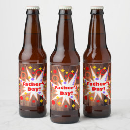 Rustikaler Vatertag Bierflaschenetikett