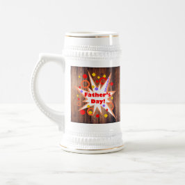 Rustikaler Vatertag Bierglas