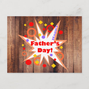 Rustikaler Vatertag Postkarte