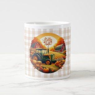 Rustikaler/Vintager Herbst im Betrieb Jumbo-Tasse
