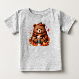 Rustikaler/Vintager Herbstbär Baby T-shirt