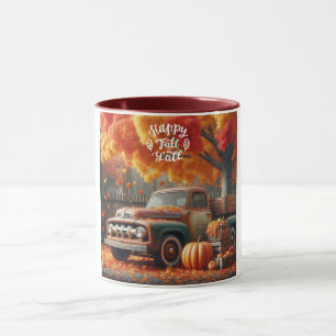 Rustikaler/Vintager Herbstwagen Tasse