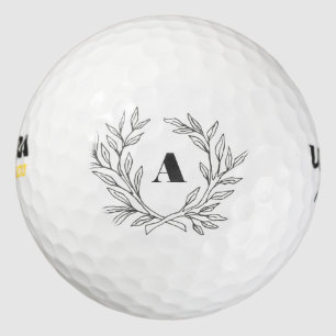 Rustikaler Vintager Kranz Mit Monogramm Golfball