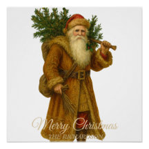 Rustikaler Vintager Santa | Klassischer Viktoriani
