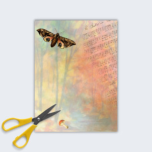 Rustikaler Wald Herbst Naturdecoupage Seidenpapier