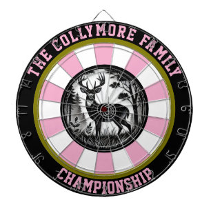 Rustikaler Wald Hirsche Kunst Dartscheibe