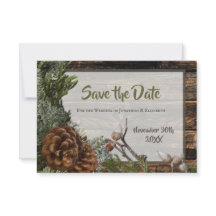 Rustikaler Wald Hochzeit dunkles Holz Evergreen Bo