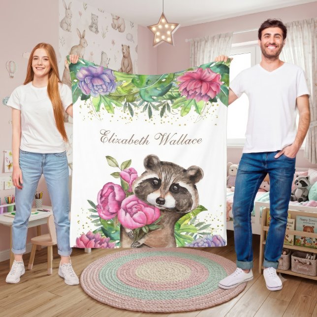 Rustikaler Wald Niedliche Blumenmoor Fleecedecke (Von Creator hochgeladen)
