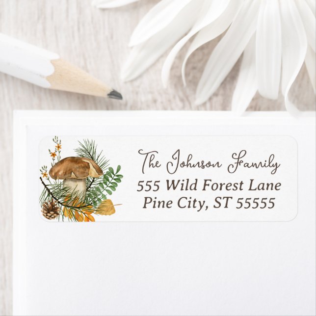 Rustikaler Wald Pilz Pinecone Blätter Blume (Insitu)