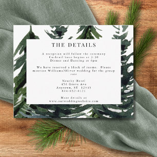 Rustikaler Wald Tartan Kariert Red Black Green Begleitkarte