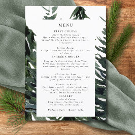 Rustikaler Wald Tartan Kariert Red Black Green Menükarte