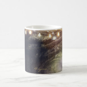 Rustikaler Wald Verzauberter Wald & Lichter Kaffeetasse