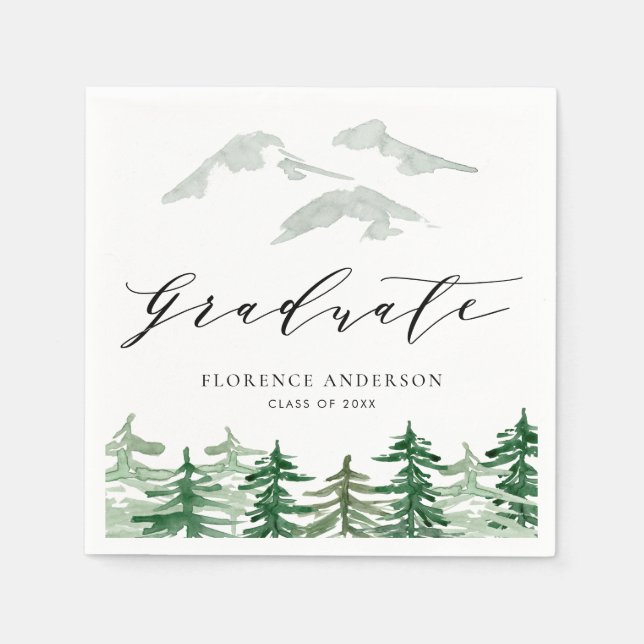 Rustikaler Wald Wald Abschluss Serviette (Vorderseite)