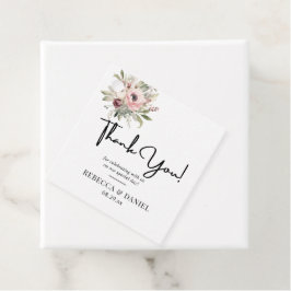 rustikaler Wasserfarben-Blumenstrauß Geschenkanhänger