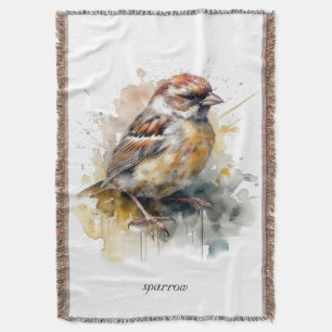 Rustikaler Wasserfarben-Spatz, individuell Decke