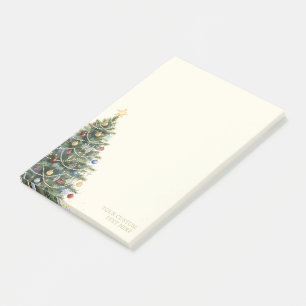 Rustikaler Wasserfarben-Weihnachtsbaum Weihnachtsf Post-it Klebezettel