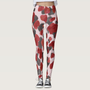 Rustikaler Wasserfarben-Wintertierdruck Leggings