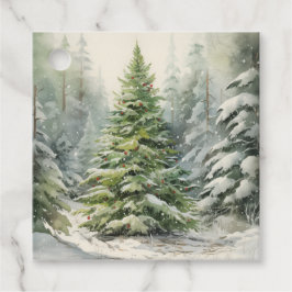 Rustikaler Weihnachtsbaum Geschenkanhänger