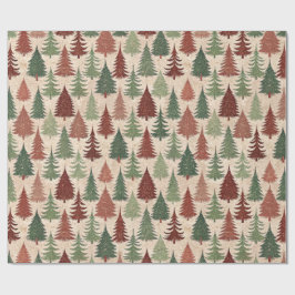 Rustikaler Weihnachtsbaum Geschenkpapier